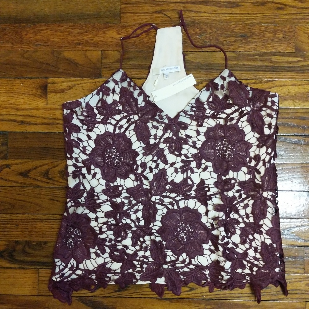 Lace detail racerback cami